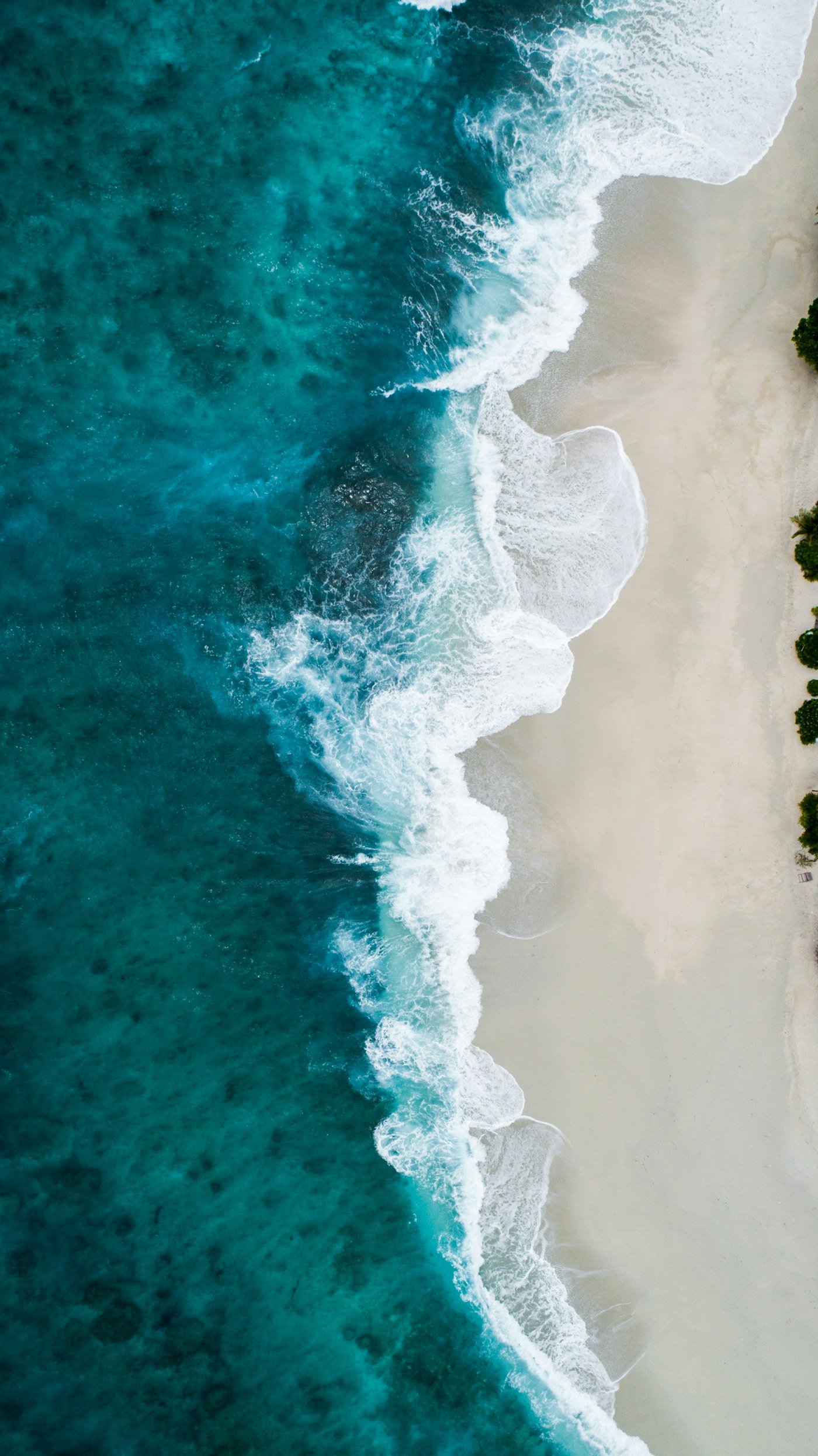 The open sea at golden light